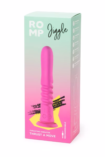 ROMP Jiggle - Gode ventouse à poussées + vibrations