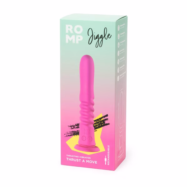 ROMP Jiggle - Gode ventouse à poussées + vibrations