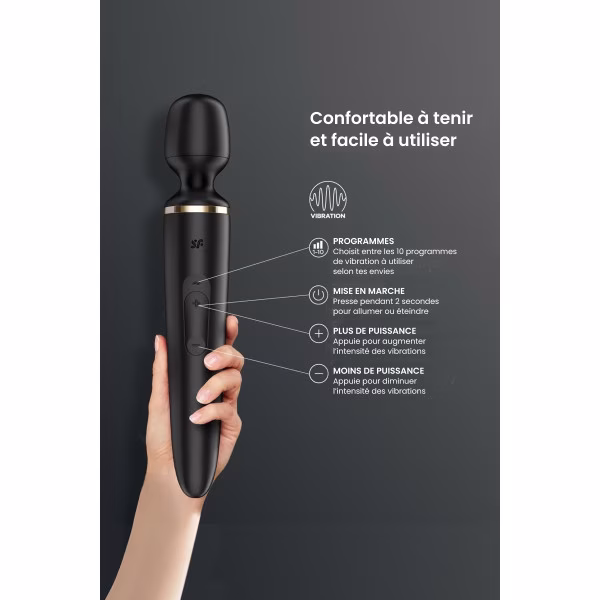 Satisfyer : Vibromasseur noir Wand Er Woman