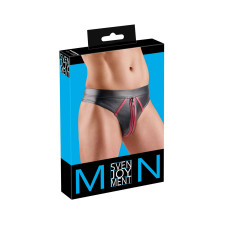 String sexy pour homme : wetlook et ouverture zip à l'avant