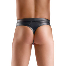 String sexy pour homme : wetlook et ouverture zip à l'avant