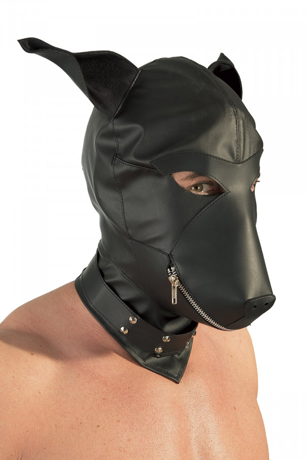 Cagoule fetish tête de chien