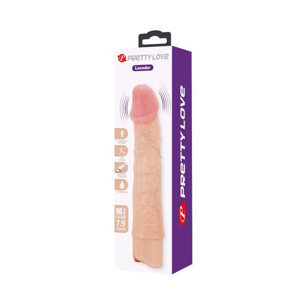 Leander de Pretty Love - Gode vibrant réaliste et souple