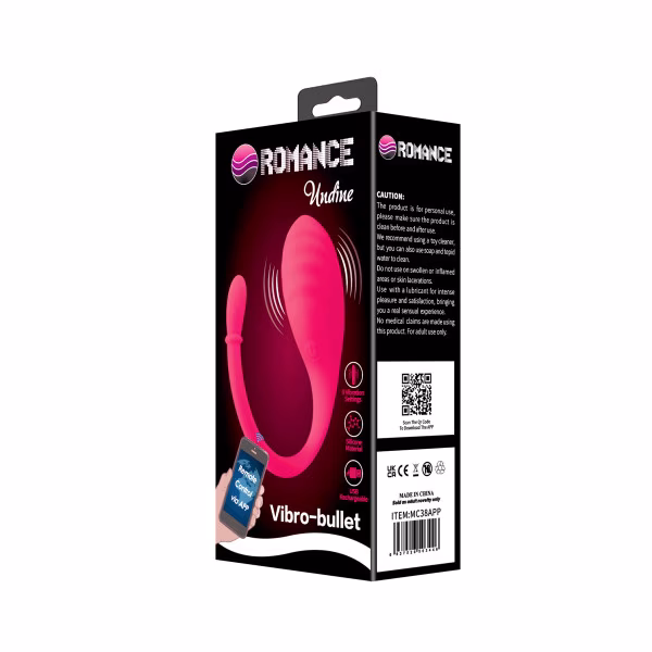 Romance - Undine : Oeuf vibrant connecté et nervuré