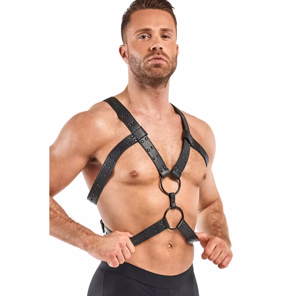 BDSM & Bondage : Harnais de poitrine similicuir pour homme