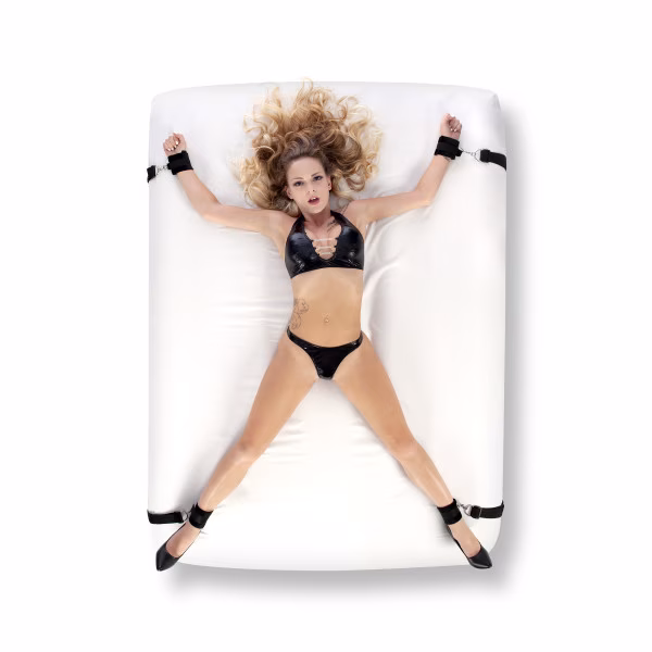 Sangles Lit BDSM Poignets & Chevilles Fetish Sensation | Jeu de Domination