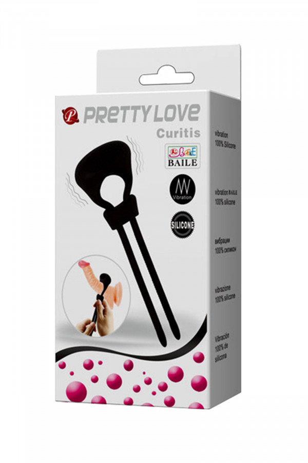 Curitis, cockring vibrant en silicone avec serrage réglable