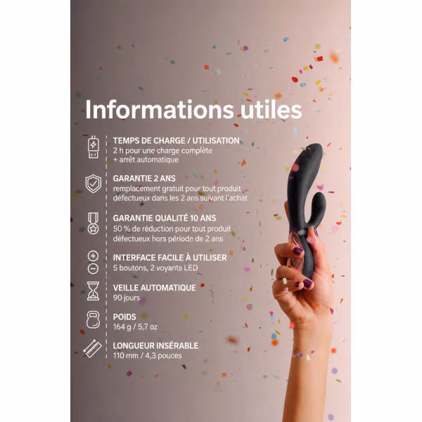 LELO INA™ Thrust - Vibromasseur rabbit va-et-vient connecté