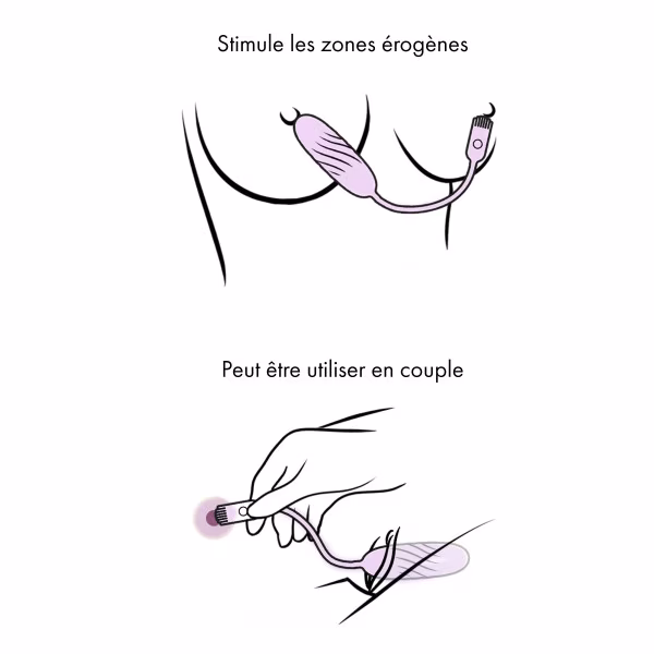 Svakom Plume - Stimulateur : bullet + brosse vibrante