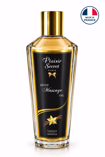 Huile de massage sèche vanille : huile de massage 100% végétale Plaisir Secret