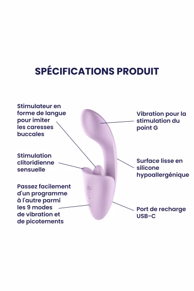 Satisfyer Tongue Expert - Sextoy rabbit + langue vibrante