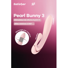 Satisfyer Pearl Bunny 3 - Sextoy rabbit à perles rotatives