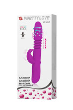 Ward, vibromasseur rabbit va-et-vient avec tête rotative