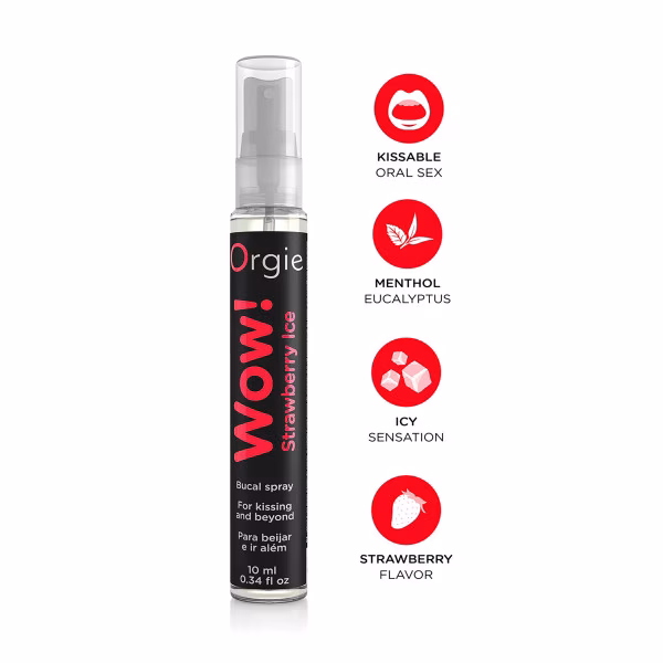 Orgie Wow! Strawberry - Spray sexe oral fraise (10 ml)