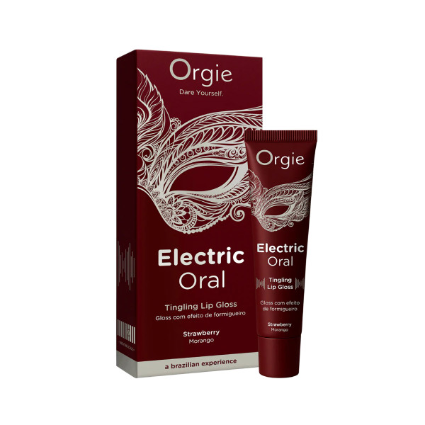 Orgie Electric Oral - Gloss stimulant pour sexe oral à la fraise