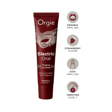 Orgie Electric Oral - Gloss stimulant pour sexe oral à la fraise