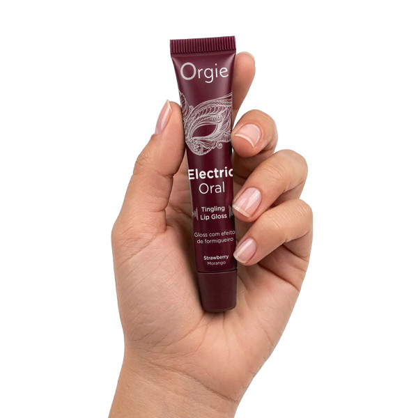 Orgie Electric Oral - Gloss stimulant pour sexe oral à la fraise