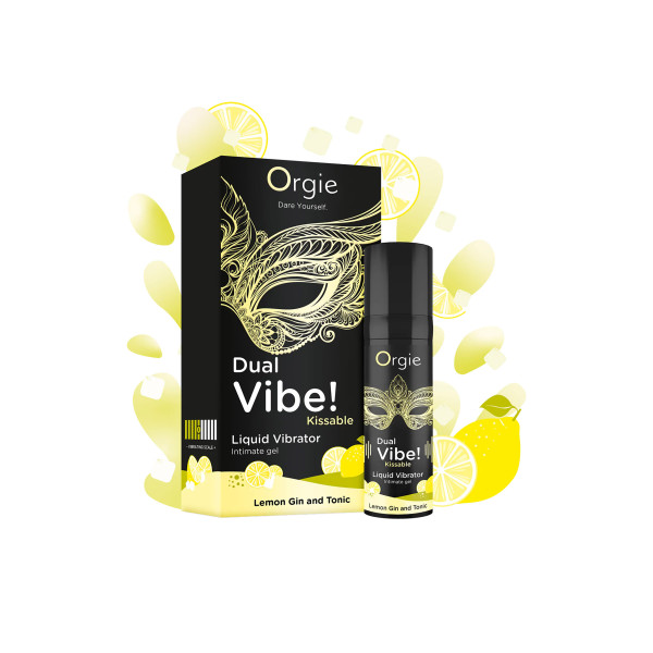 Orgie Dual Vibe! - Gel intime vibrant, gin tonic citron