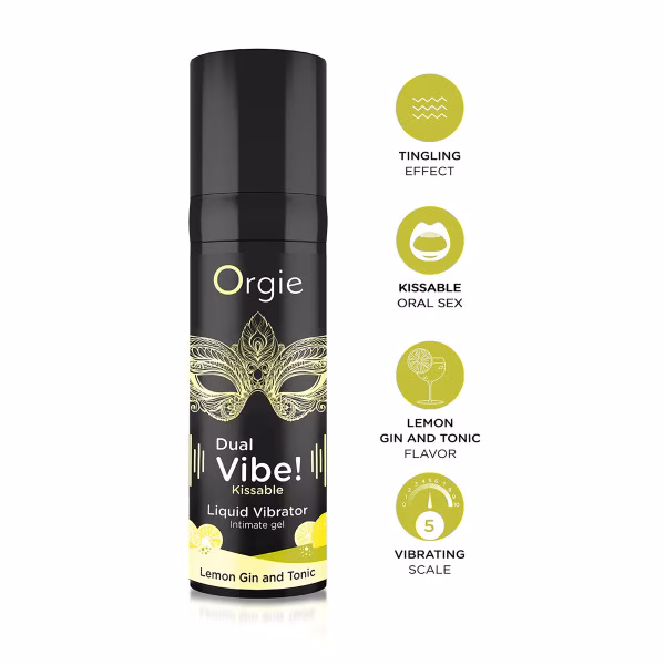 Orgie Dual Vibe! - Gel intime vibrant, gin tonic citron