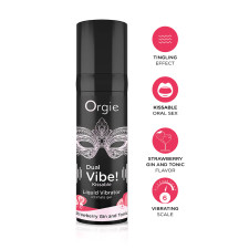 Orgie Dual Vibe! - Gel intime vibrant fraise gin tonic