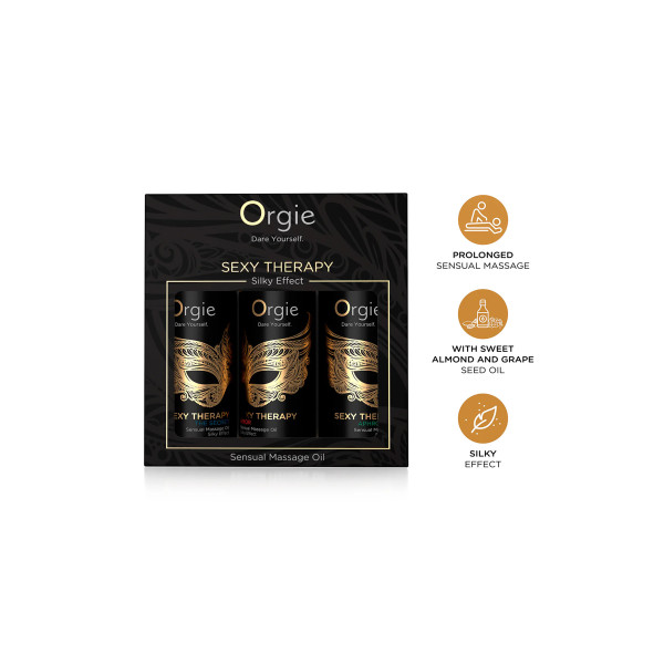 Orgie Sexy Therapy - Coffret 3 minis huiles de massage