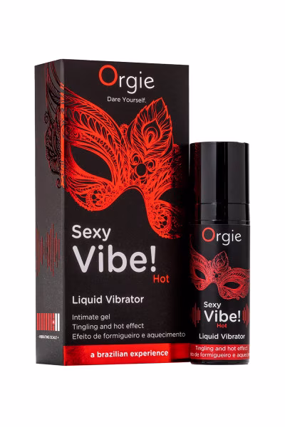Orgie, Sexy Vibe Hot : Gel excitant et chauffant à la fraise (15 ml)