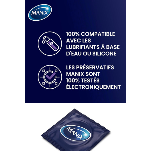 Manix King Size Ultra - Préservatifs en latex XL ultra-fins