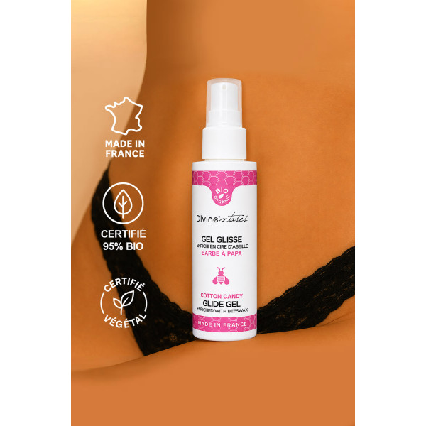 Divinextases - Lubrifiant bio et comestible à la barbe à papa