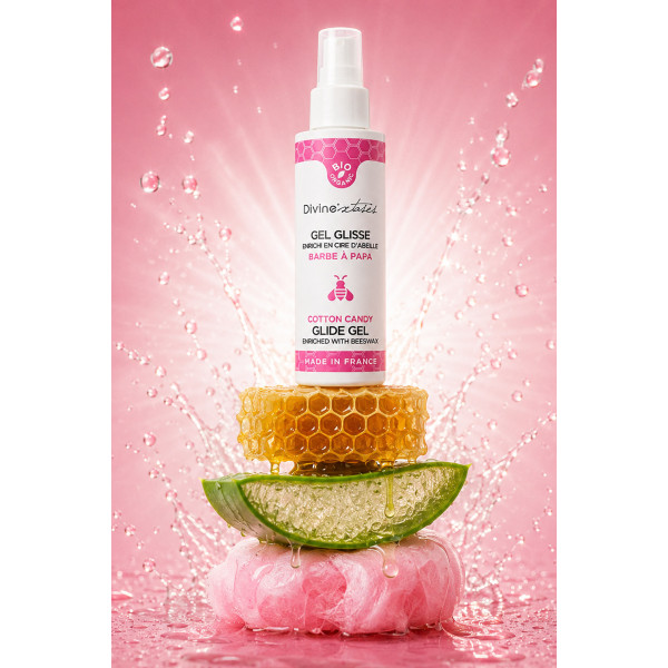 Divinextases - Lubrifiant bio et comestible à la barbe à papa