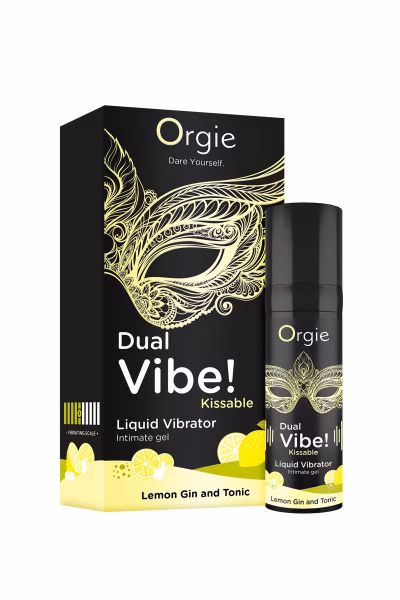 Orgie Dual Vibe! - Gel intime vibrant, gin tonic citron