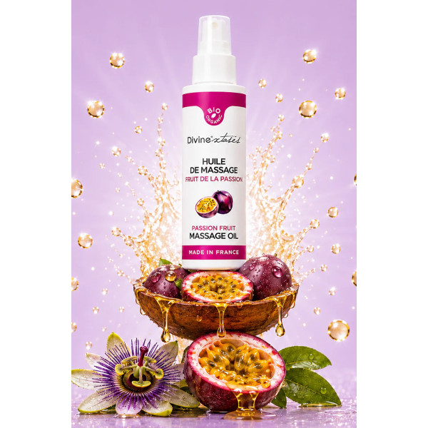 Huile de massage gourmande au fruit de la passion par DivinExtase