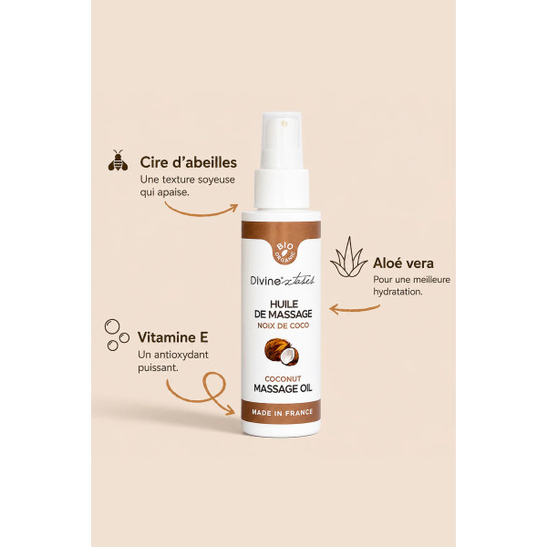Lubrifiant noix de coco bio comestible haute qualité