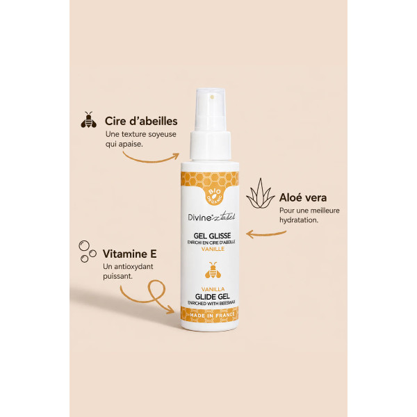 Lubrifiant comestible bio vanille Divine Xtases