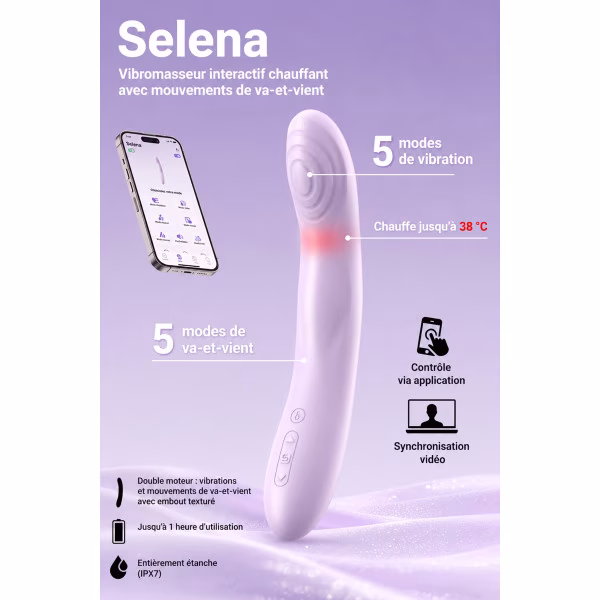 SVAKOM Selena - Vibromasseur point G chauffant à va-et-vient
