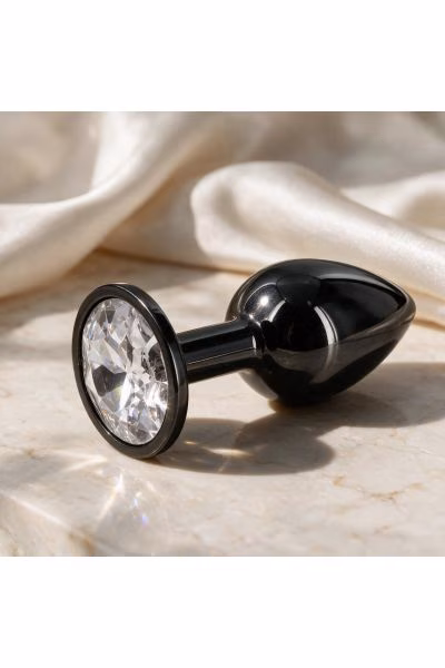 Angel noir, plug bijou en alliage aluminium