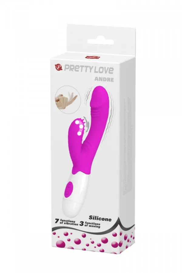Rabbit Va-et-Vient Pretty Love : Vibromasseur réaliste, plaisir intense