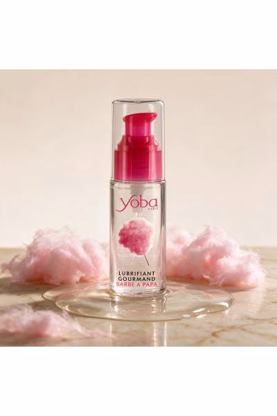 Lubrifiant à base d'eau et gourmand barbe à papa Yoba 50ml