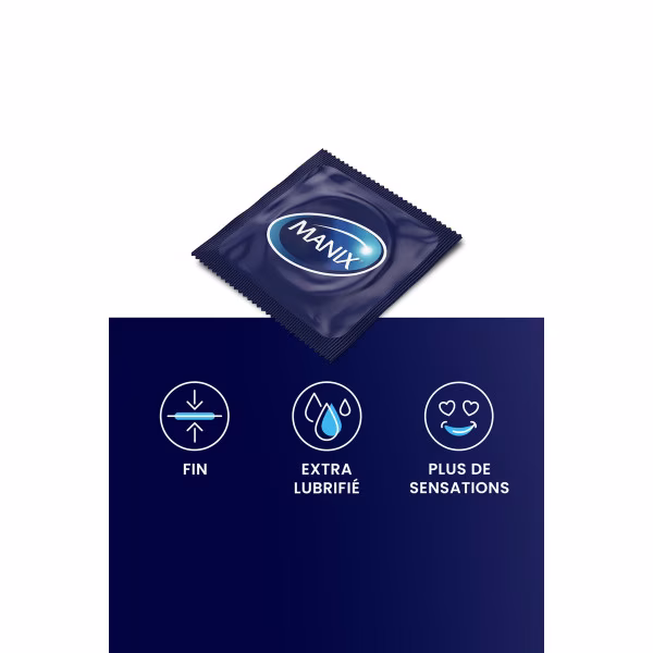 Manix Contact Plus - Préservatifs fins extra-lubrifiés (x20)