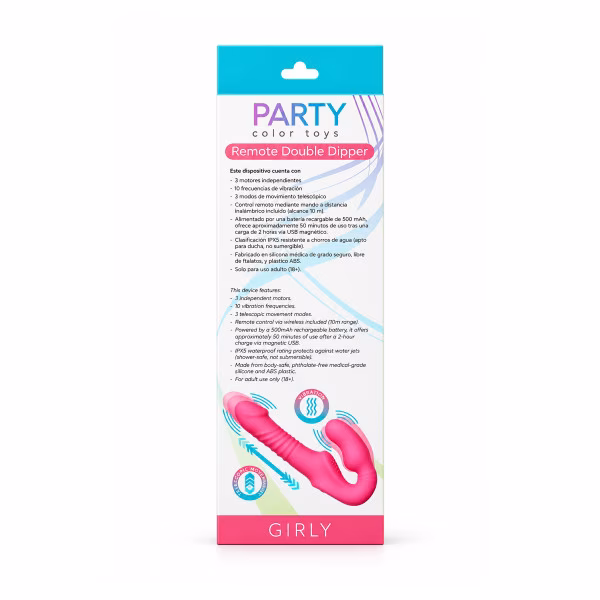 Party Color Toys : Remote Double Dipper pour jouer sans harnais