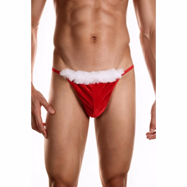String sexy du Père Noël en velours rouge