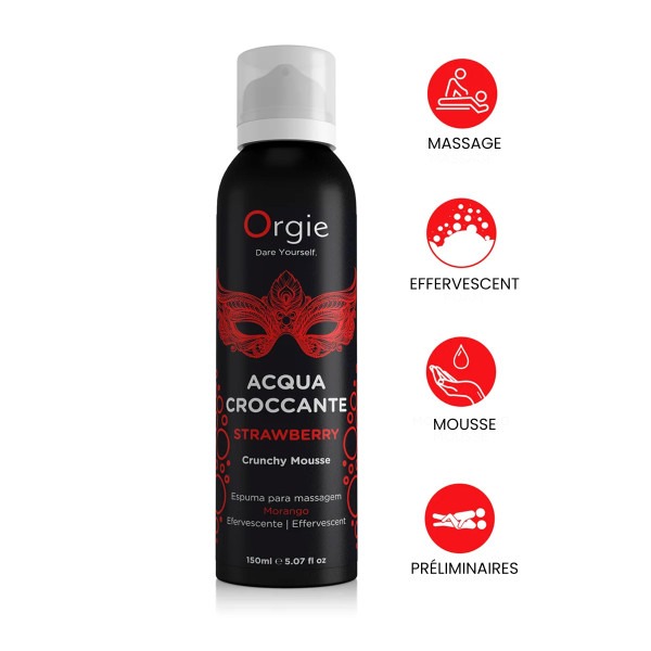 Orgie Acqua Croccante - Mousse de massage à la fraise