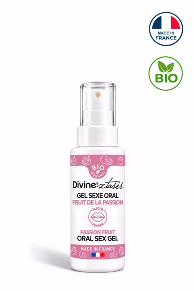 Divinextases - Gel sexe oral bio, parfum fruit de la passion 