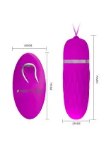 Dawn, œuf vibrant à télécommande sans fil contour texturé