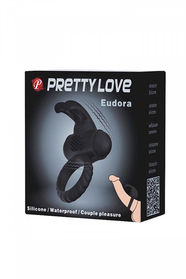 Eudora, cockring vibrant avec rabbit vibrant