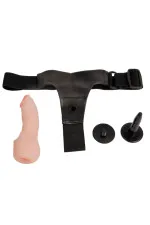 Gode ceinture avec harnais en cyberskin