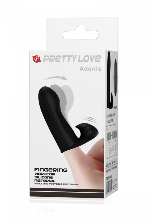Adonis, doigt vibrant en silicone avec stimulateur de clitoris