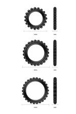 Set de 3 cockrings en silicone extensibles Titan