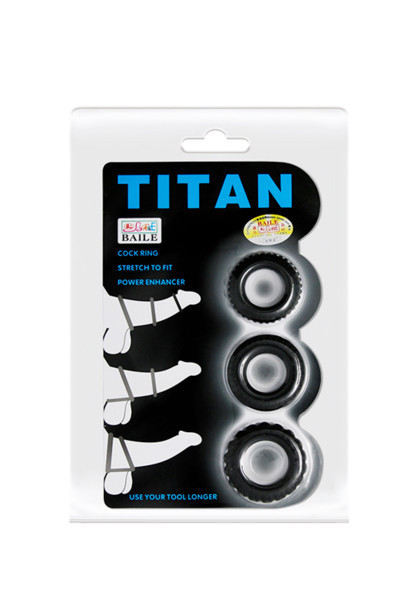Pack de 3 cockrings extensibles Titan