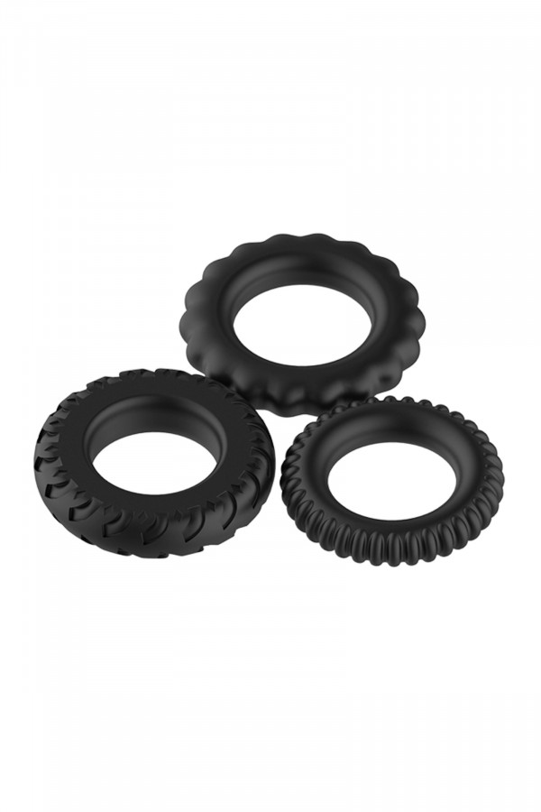 Pack de 3 cockrings extensibles Titan