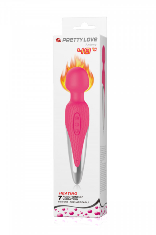 Sextoys - Acheter un vibromasseur masseur chauffant wand de Pretty Love USB